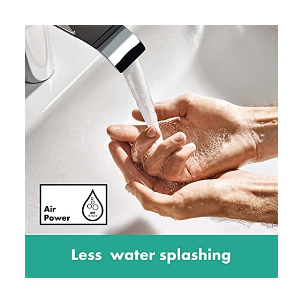 hansgrohe Waschtischarmatur Vivenis, Wasserhahn Bad mit Auslauf Höhe 110 mm, mit Zugstange, Badarmatur wassersparend… – Bild 6