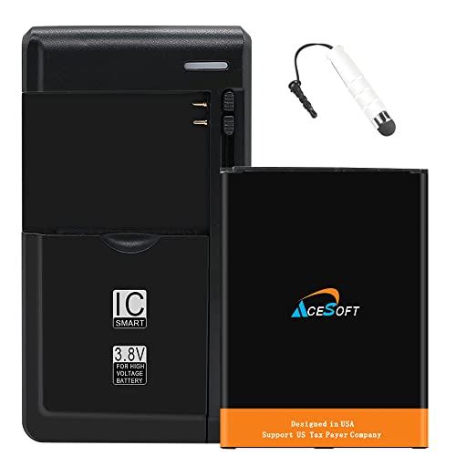 AceSoft 4380mAh Replacement Battery Wall Charger for Samsung Galaxy Mega 6.3 SCH-R960 I9200