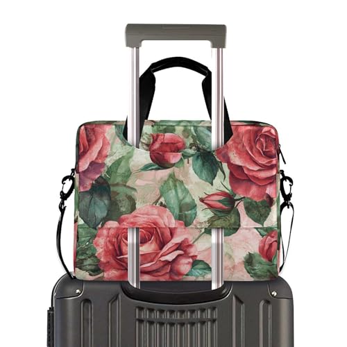 Maletín para portátil con diseño de flores rojas 13 a 15.6 pulg miniatura 3