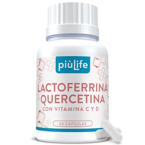 Lactoferrina 200mg + Quercetina 200mg 60 Cápsulas PiùLife, Sistema...