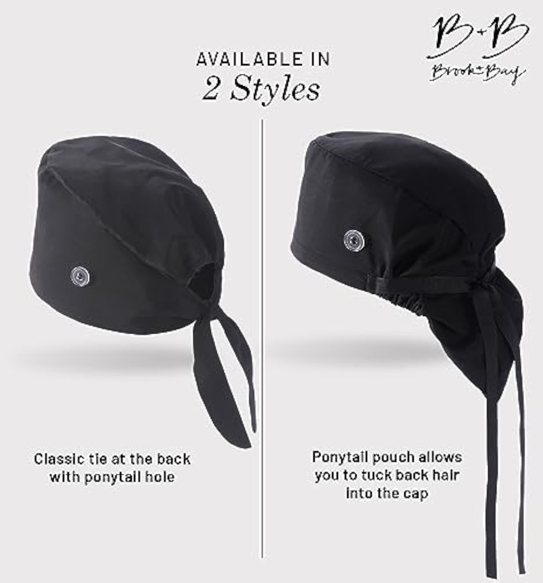 Surgical Scrub Caps for Women with Ponytail