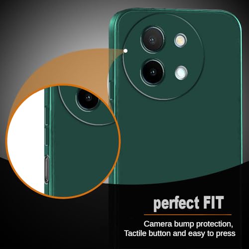 Image of Back Cover for Vivo Y38 5G / Y58 5G | Full Camera Protection | Premium Liquid Silicon Case | Flexible Bumper Case for Vivo Y38 5G / Y58 5G (Green)
