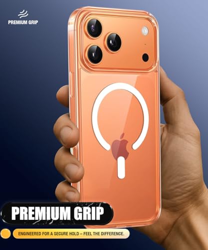 Image of WOW IMAGINE Ultra-Hybrid Back Case Cover for iPhone 17 Pro Max | Compatible with MagSafe | Drop and Camera Protection | Shock Proof Crystal Clear Mobile Back Case (PC+TPU, Transparent)