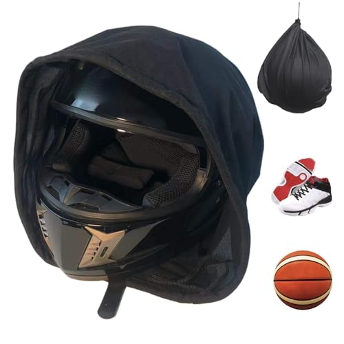 Helmet Bag Polyester Motorcycle Helmet Bag Fleece-Lined Welding with Drawstring Closure Dustproof Breathable Washable Storage Hockey Storage Welding