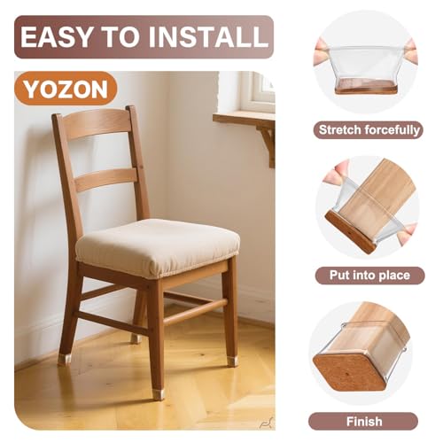 Image of YOZON Chair Leg Floor ProtectorsSilicone Caps Felt Furniture Pads Covers