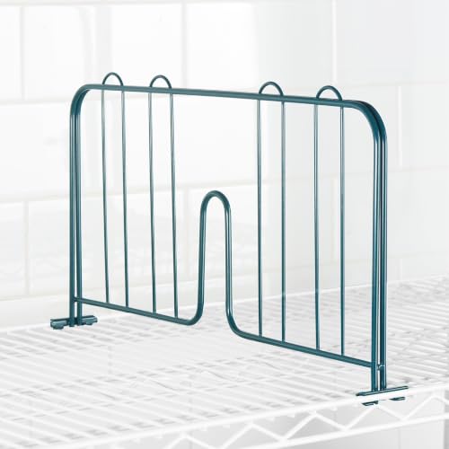 APLSS 4 Pack 18″ W x 9″ H Green Epoxy Shelf Divider for Heavy Duty Wire Shelving, Dry&Wet Storage, NSF Certified