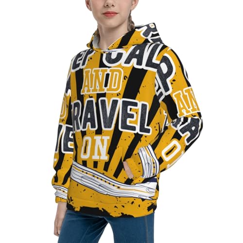 Keep Calm and Travel On Kid Hoodies Boys Sweatshirts Girls Pullover with Pocket2