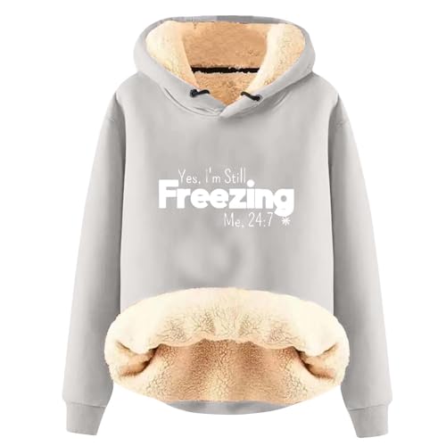 Sweat à capuche de Noël en velours chaud pour femme coupe ample grand confort