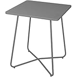 Gestell und Tischplatte aus pulverbeschichtetem Metall, ideal für den Outdoorbereich geeignet