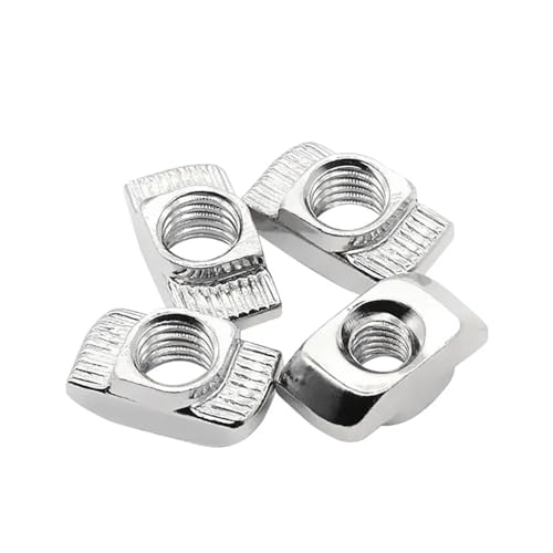 20Pcs 50Pcs M3 M4 M5 M6 Slot 6 T Nut Hammer T-Nut Sliding Drop in Nut Fasten Connector for 2020 3030 Aluminum Extrusion Linear Motion Guides(20-m4 50pcs)