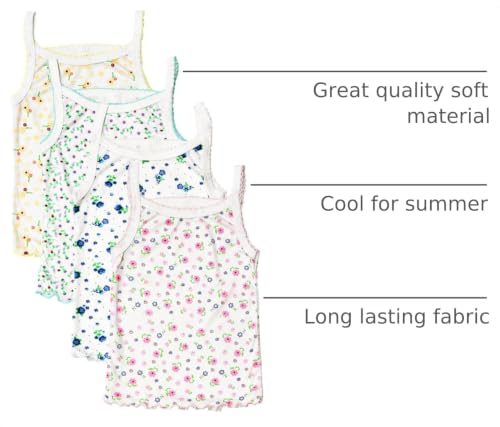 Image of B-One Kids Girls' Cotton Camisole Tank Top Undershirt (Multipack)
