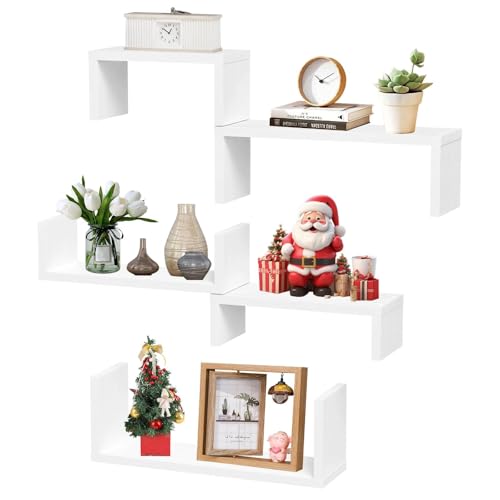 【Scenari di utilizzo】Questo scaffale galleggiante a parete ha una vasta gamma di utilizzi. Può essere utilizzato per esporre cornici, libri, piante e decorazioni in soggiorno, oppure per posizionare lampade, diffusori di aromaterapia o materiale di lettura prima di coricarsi in camera da letto.