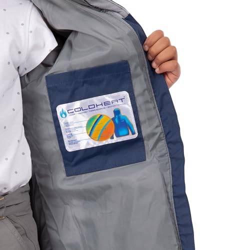 Trespass Mädchen Warme Gepolsterte Wasserdichte Winter/regen Jacke Mit Abnehmbarer Kapuze TIFFY, Navy tone, 9/10, FCJKCAI20003_NVT9/10