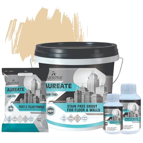 Image of Aureate Stain Free Tile Epoxy Grout for Floor & Wall with Waterproofing Crack Filler (Ivory, 5 Kg)