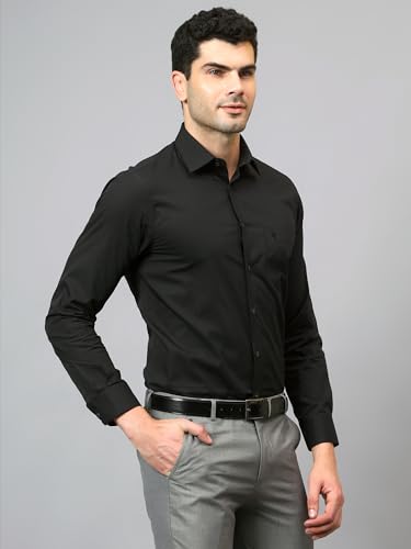 Image of Cantabil Solid Shirt Collar Full Sleeve Regular Fit Formal Shirt for Men with Pocket | Cotton Formal Shirt for Men | Formal Wear Shirts for Men (P MSHF00364C)