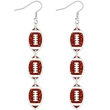 yfstyle Game Day Football Earrings for Women Acrylic Glitter Football Dangle Earring Sports Lovers Fans Game...