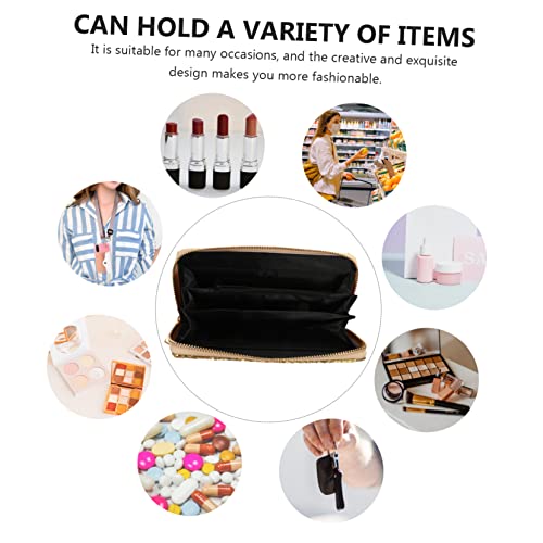 Shiny Zippered Wallet for Women Long Fashionable Purse Durable Glitter Handbag for Cards Cash Keys Portable Clutch Mom Girlfriend Daughter2