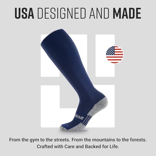 Image of MudGear Graduated Compression Socks, Durable, Sweat-Resistant OCR Performance Socks with Cushioned Footbed, Made in USA