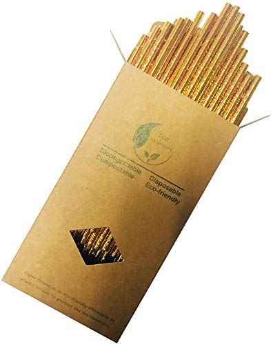 100 Cannucce Di Carta Oro Biodegradabili - Per Feste, Matrimoni E Compleanni - Foto 7