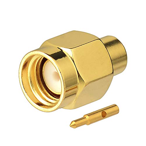 Eightwood 10pcs SMA Solder Male Plug Conector recto para RG402 miniatura 2
