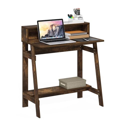 Furinno Simplistic A Frame Computer Desk, Amber Pine