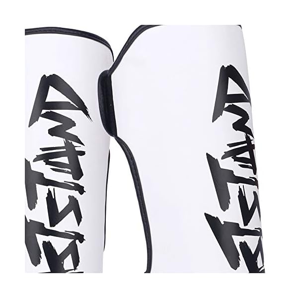 ASTSTAND-Shin-Guards-Sporting-Goods-Kickboxing-Martial-Arts-Muay-Thai-MMA-Armour ASTSTAND Shin Guards Sporting Goods, Kickboxing Martial Arts Muay Thai MMA Armour (White,L)