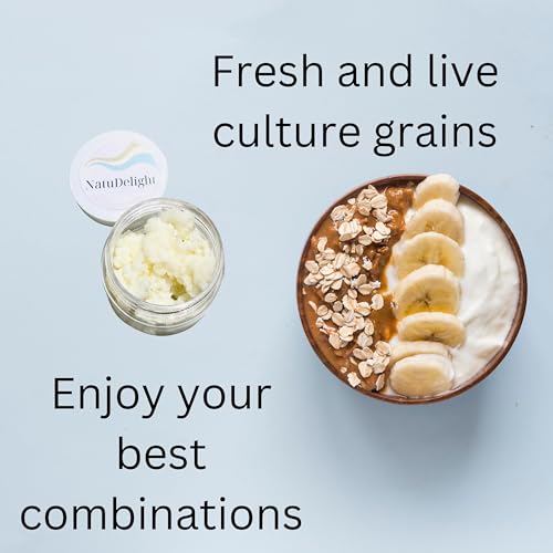 Image of NatuDelight, 1 TBSP Live Active Milk Kefir Grains, Natural Culture Fresh for Homemade Kefir, Pajaritos Bulgaros de Leche.
