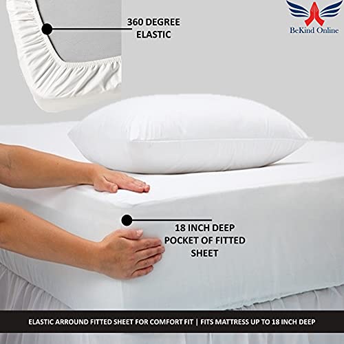 Split Queen Sheet Set For Adjustable Bed, 100% Egyptian Cotton 1000 Thread Count, 18-Inch Extra Deep Pocket Split Queen Bedsheet With 2 Fitted, 1 Flat, 2 Pillowcases, Sateen Weave - Mediterranean Blue #TOP3