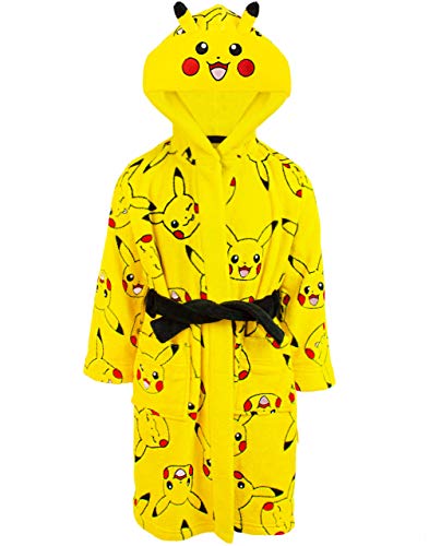 Pokemon Dressing Gown Kids Boys Girls Pikachu 3D Ears Pjs Bathrobe3