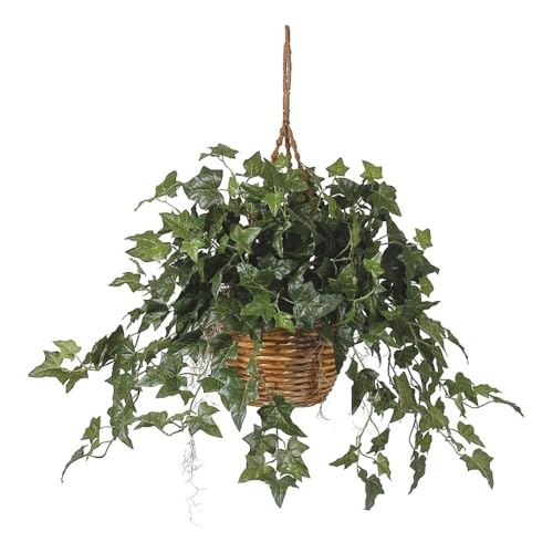 Nearly Natural English Ivy Hanging Basket, 36 in x 36 in x 26 in, Green