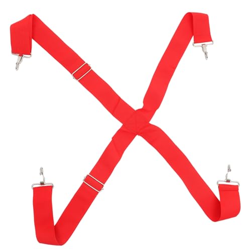 Toddmomy Snare Drum Strap Harness Straps Suspenders for Belt Adult Snare Drum Marching Sling Brown Key Musical Adjustable Ratchet Shoulder Strap for Snare Drum Red Polypropylene