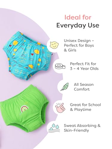 Image of superbottoms Basic Brief for Kids | Unisex, 100% Pure Cotton Innerwear | Breathable & Soft Kids Underwear | Baby Brief I Pack of 10