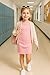 PATPAT Girl's Sleeveless Ribbed Cami Midi Bodycon Dress for Playdates, Pink, 5-6 Years