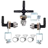 JADSOrBoBi Spray Boom Repair Kit with 8001-VS Tips, 3/8' Nozzle Body Elbows & Cross, Tip Screens, Nozzle Caps & Nuts, 1' Boom Clamps, Hose Clamps – Sprayer Parts for 3-Tip Boom Repair