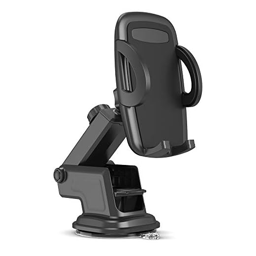 Maxboost DuraHold Series Car Phone Mount for iPhone 11 Pro Max Xs XR X 8 7 Plus SE,Galaxy S20 Ultra S10 S10+ S10e,Note 10,LG,Huawei,Pixel,Moto[Washable Sticky Gel Pad/Extendable Holder Arm (Upgrade)]