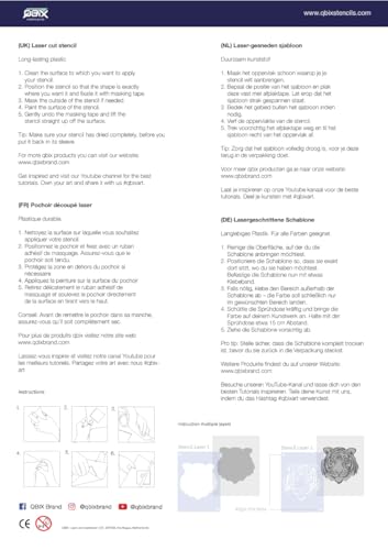 QBIX Mylar-Blätter - 10 Stück Kunststoff-Schablonenblätter - 0,2 mm transparente A4-Blätter - DIY-Schablonenkunstblatt zum Schneiden von DIY-Schablonen