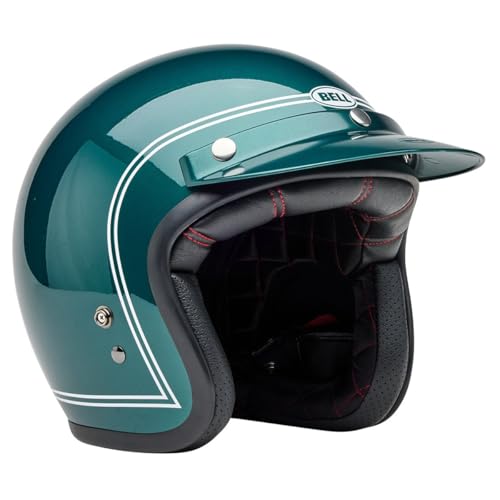BELL Capacete De Motocicleta Aberto Custom 500 (Gloss Metallic Smq Riverside Green - Médio)