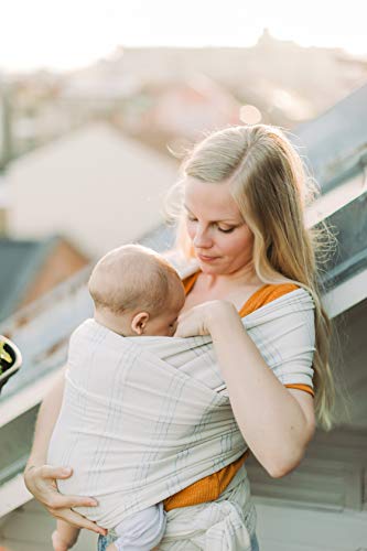 Image of Boba Baby Wrap Carrier - Original Baby Sling Carrier for Newborns (7-35 lbs), Soft, Secure, Hands-Free & Ergonomic, Ideal for Comfortable Bonding, New Parents (Serenity Riviera)