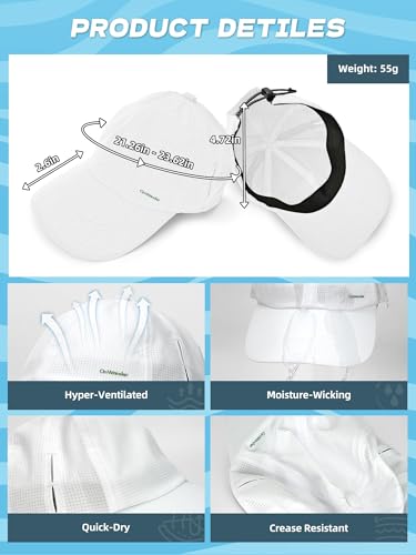 Image of Performance Running Hat for Women Men - UPF 80+ Baseball Cap, Lightweight Breathable Cooling Mesh Quick Dry for Golf