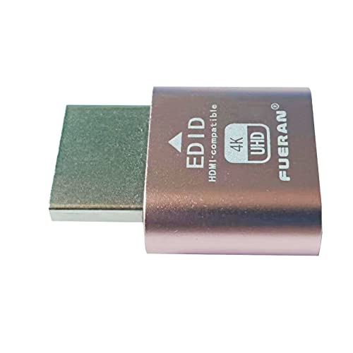 Fueran 4K Dummy Plug Virtual Monitor Display Emulator, Headless Display Adapter Supports Up To 3840X2160@60-1080@120Hz Hdmi-Compatible.ethereum Eth Zec Btc Mining(1 Pack) #TOP7