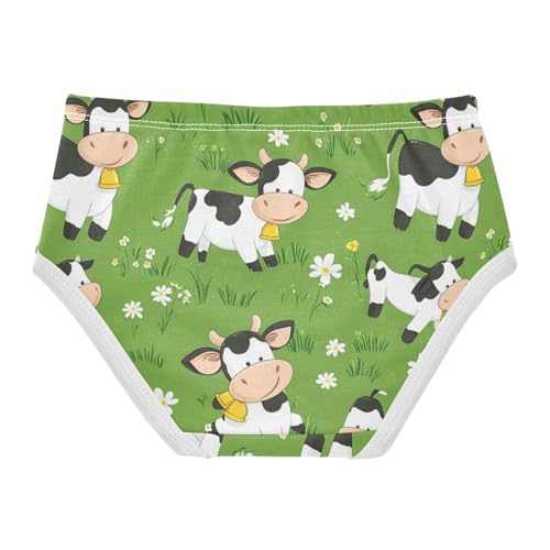 Wusikd Funny Cows Girls' Underwear Cotton Green Girls Briefs Soft Toddler Underwear 2T2