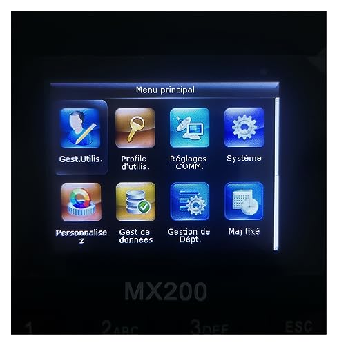 Control horario empleados, MX200 Tcp/Ip RFID 125khz de asistencia de tarjeta SSR tarjeta de proximidad reloj de tiempo máquina de Control de empleado dispositivo electrónico para empleados(French Menu