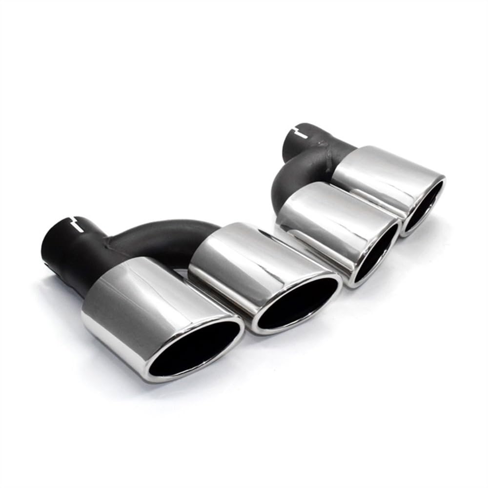Modificación boquilla escape para Audi soluciona colas oxidadas con cuatro salidas acero 7