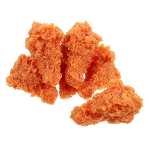 Abaodam 6個 リアルな人工鶏脚モデル 写真撮影用フェイクフライドチキンレッグ 小型装飾用食品プロップ 耐久シミュレーション食品