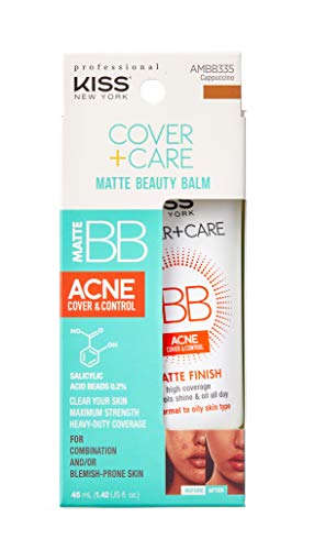 Kiss New York AMBB335 Kiss Cover + Care Acne Control Matte Finish Beauty Balm- Ambb335  cover