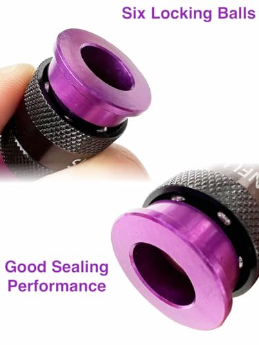 PolyurethanePU-Air-Hose-14-Inch-x-100ft-Reinforced-lightweight-Anti-low-temperature-300PSI-with-14-Swivel-Industrial-Aluminum-Quick-Coupler-and-Plug-Bend-RestrictorPurple100