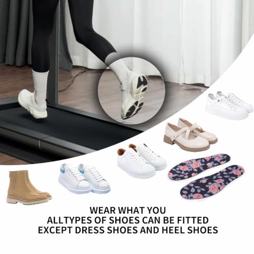 Image of Barefoot Shoe Inserts for Women Thin No Show Socks Womens Insole Socks for Men Rose Large