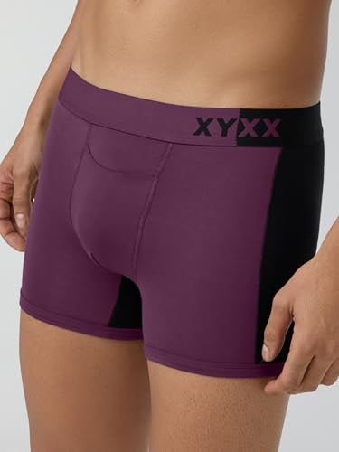 Image of XYXX Men's Dualist Micromodal Colorblock Trunks|Antimicrobial, Regular Fit, No-Marks Waistband|Underwear for Man Combo (Pack of 2)