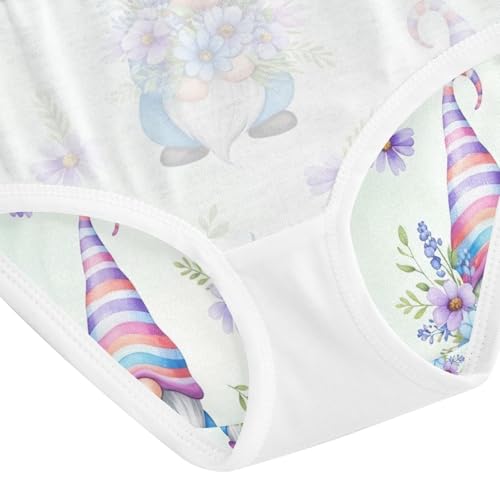 Cute Gnomes Striped Hats Panties for Girls, Toddler Girl Briefs, Cotton Underwear for Girls, 2–8 Years4