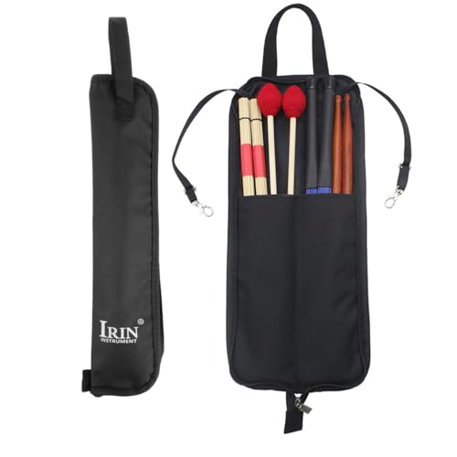 Fiozinx Bolsa Para Baquetas, Estojo Transporte De Percussão, Mão Oxford, Presente Bateristas E Iniciantes Em Banda (Preto)